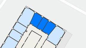
							Planritning för FASTOFFICE Finlandsgatan 10, 3 privata rum, 36 m²