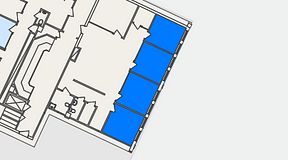 
							Planritning för FASTOFFICE Rinkebytorget, 4 privata rum, 51 m²