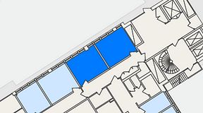 
							Planritning för FirstOffice Kista Time Building, 2 privata rum, 38 m²