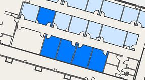 
							Planritning för Spaces Umami Park Sundbyberg, 5 privata rum, 85 m²