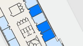 
							Planritning för Convendum Drottninggatan, 3 privata rum, 46 m²