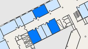
							Planritning för Convendum Spårvagnshallarna, 3 privata rum, 62 m²