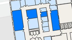
							Planritning för Spaces Nordenskiöldsgatan, 4 privata rum, 115 m²