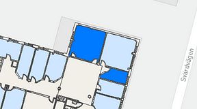 
							Planritning för Quick Office Danderyd, 2 privata rum, 27 m²