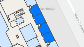 
							Planritning för The Works Västra Järnvägsgatan, 4 privata rum, 69 m²