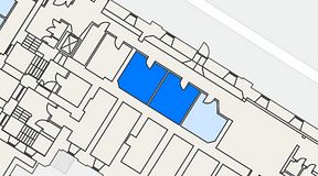 
							Planritning för iOffice Sjöbefälsskolan, 2 privata rum, 28 m²