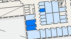 
							Planritning för QuickOffice Kista, 3 privata rum, 22 m²