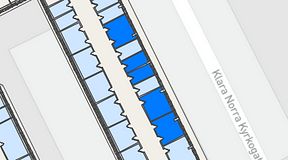 
							Planritning för 7A Posthuset, Vasagatan 28, 5 privata rum, 83 m²
