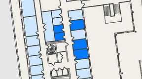 
							Planritning för Spaces Nordenskiöldsgatan, 5 privata rum, 37 m²