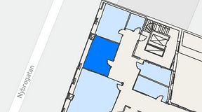 
							Planritning för Regus Östermalmstorg, 1 privata rum, 20 m²