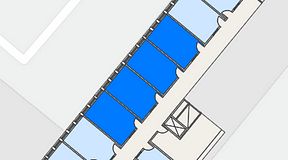 
							Planritning för Regus Almedal, 4 privata rum, 80 m²