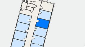 Planritning för FASTOFFICE Tellusvägen 43 Vallentuna, 1 privata rum, 12 m²