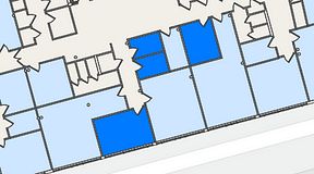 
							Planritning för Entreprenörsgatan Hasselbladshuset, 4 privata rum, 47 m²