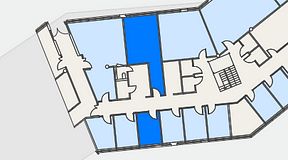 Planritning för CoW Älvsjö, 2 privata rum, 38 m²