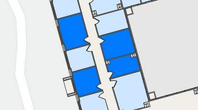 
							Planritning för United Spaces Östra Hamngatan, 4 privata rum, 69 m²