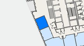 Planritning för Dospace Link, 1 privata rum, 16 m²