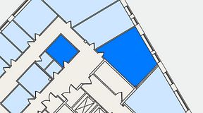 
							Planritning för United Spaces Lindholmen, 2 privata rum, 62 m²