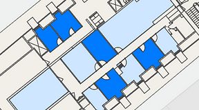 
							Planritning för Spaces Gamla Stan, 5 privata rum, 63 m²