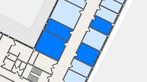 
							Planritning för Quick Office Älvsjö, 4 privata rum, 63 m²