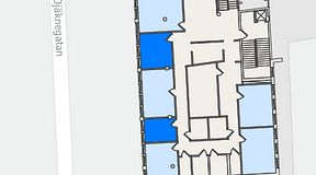 
							Planritning för Quick Office Malmö C, 2 privata rum, 23 m²