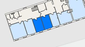 
							Planritning för Entreprenörsgatan Södra Larmgatan, 2 privata rum, 36 m²