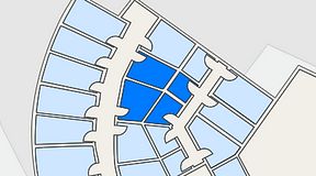 
							Planritning för Quick Office Bromma Blocks, 4 privata rum, 27 m²