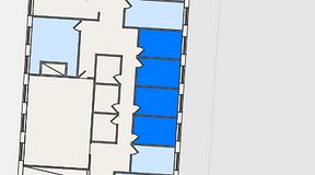 Planritning för FirstOffice Åby Arena, 4 privata rum, 56 m²
