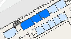 
							Planritning för Genetor Helsingborg C, 3 privata rum, 53 m²