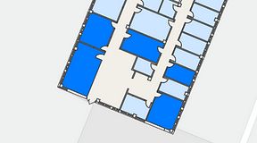 
							Planritning för Växthuset Jägershillgatan, 5 privata rum, 98 m²