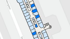 Planritning för Regus Helsingborg Södergatan, 5 privata rum, 52 m²