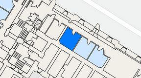 Planritning för iOffice Sjöbefälsskolan, 1 privata rum, 14 m²