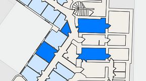 Planritning för Entreprenörsgatan Kungsgatan, 4 privata rum, 55 m²