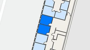 
							Planritning för FASTOFFICE Tellusvägen 43 Vallentuna, 2 privata rum, 28 m²