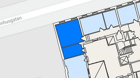 
							Planritning för Regus Östra Hamngatan, 2 privata rum, 40 m²