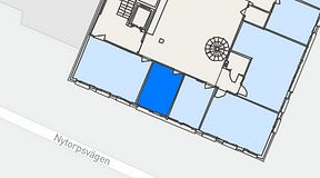 
							Planritning för FASTOFFICE Nytorpsvägen 34, 1 privata rum, 12 m²