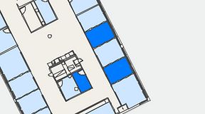 
							Planritning för Convendum Västra Järnvägsgatan 3, 3 privata rum, 25 m²