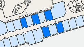 Planritning för Regus Odinsgatan 13, 5 privata rum, 46 m²