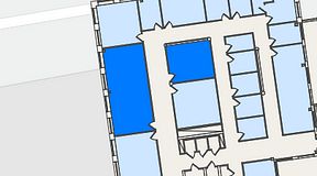 
							Planritning för Spaces Nordenskiöldsgatan, 2 privata rum, 70 m²