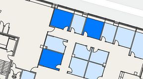 
							Planritning för Spaces Umami Park Sundbyberg, 3 privata rum, 50 m²