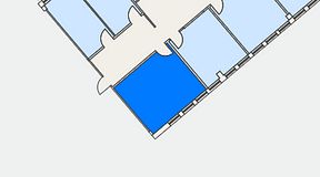 
							Planritning för FASTOFFICE Knivsta, 1 privata rum, 35 m²