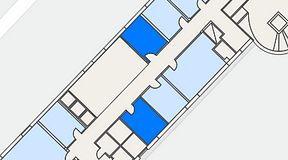 Planritning för Dockside Office & Coworking, 2 privata rum, 29 m²