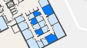 
							Planritning för Spaces Hyllie Vista, 5 privata rum, 60 m²