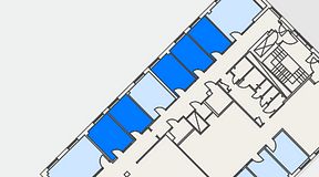 
							Planritning för Regus Nynäshamn, 5 privata rum, 54 m²