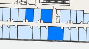 
							Planritning för Regus Mariestad, 3 privata rum, 58 m²