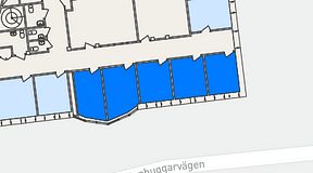 
							Planritning för Regus Saltsjö-Boo, 5 privata rum, 52 m²