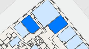
							Planritning för Spaces Gamla Stan, 2 privata rum, 37 m²