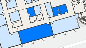 
							Planritning för United Spaces Östra Hamngatan, 4 privata rum, 86 m²