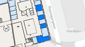 
							Planritning för THE WORKS Medborgarplatsen, 4 privata rum, 62 m²