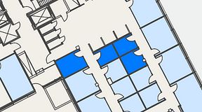 
							Planritning för Spaces Hyllie Vista, 4 privata rum, 34 m²