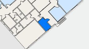 Planritning för Easy Office Kungsängen, 1 privata rum, 7 m²